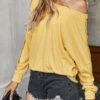 Fashion Street Solid O Neck Tops