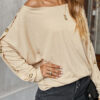 Fashion Street Solid O Neck Tops