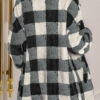 Fashion Street Plaid Split Joint Turndown Collar Outerwear