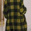 Fashion Street Plaid Split Joint Turndown Collar Outerwear