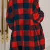 Fashion Street Plaid Split Joint Turndown Collar Outerwear