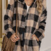 Fashion Street Plaid Split Joint Turndown Collar Outerwear