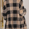 Fashion Street Plaid Split Joint Turndown Collar Outerwear