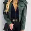 Fashion Street Solid Split Joint Turndown Collar Outerwear