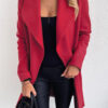 Fashion Sweet Solid Cardigan Turndown Collar Outerwear