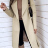 Fashion Sweet Solid Cardigan Turndown Collar Outerwear