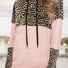 Fashion Casual Print Split Joint Hooded Collar Tops
