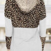 Fashion Casual Print Split Joint Hooded Collar Tops