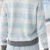 Fashion Casual Striped Split Joint O Neck Tops