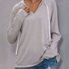 Fashion Street Solid V Neck Tops