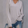 Fashion Street Solid V Neck Tops