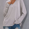 Fashion Street Solid V Neck Tops