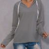 Fashion Street Solid V Neck Tops