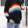 Fashion Casual Striped Split Joint O Neck Tops