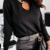 Fashion Sweet Solid Mandarin Collar Tops