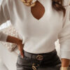 Fashion Sweet Solid Mandarin Collar Tops