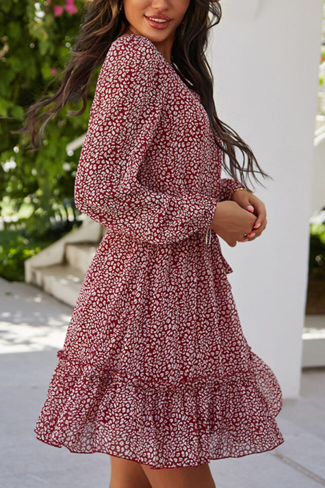 Fashion Street Print O Neck Printed Dress Dresses