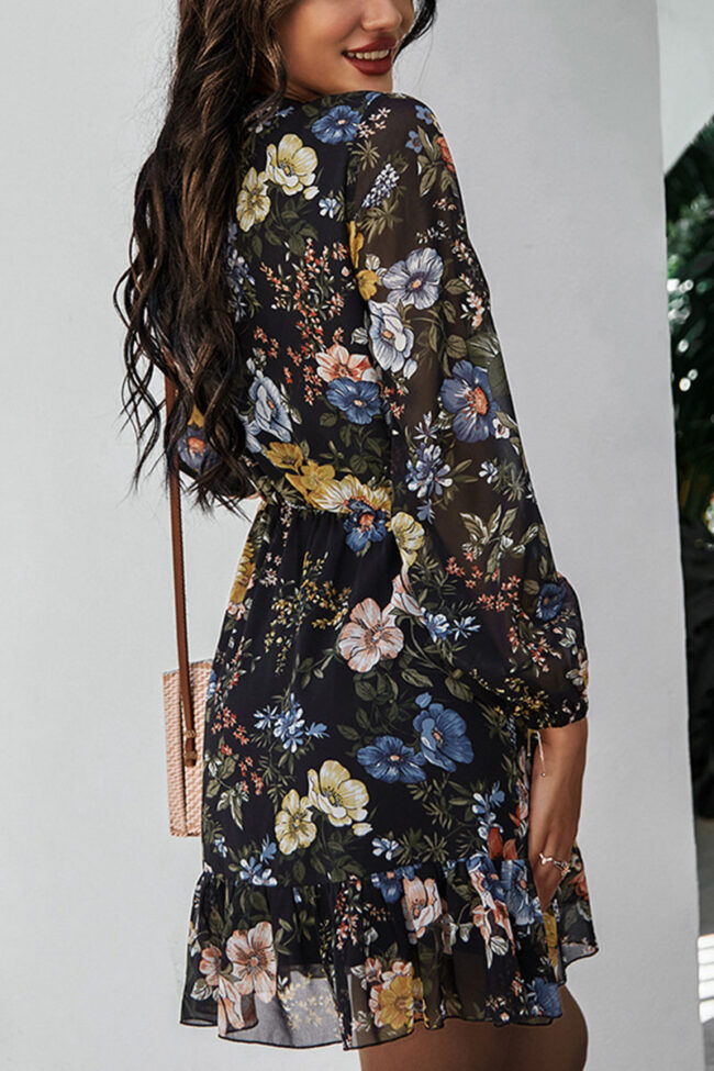 Fashion Street Print V Neck Printed Dress Dresses